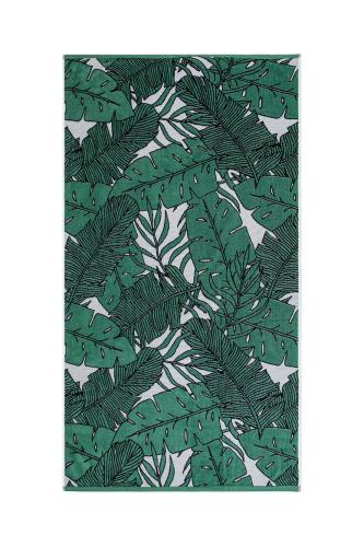 Coincasa unisex πετσέτα θαλάσσης με tropical leave print 170 x 90 cm - 007363384 Πράσινο